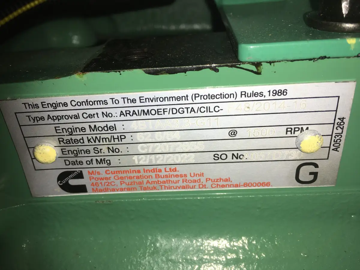 CUMMINS 4BTAA3.3-G11 GENERATOR 50KVA NEU – Bild 7