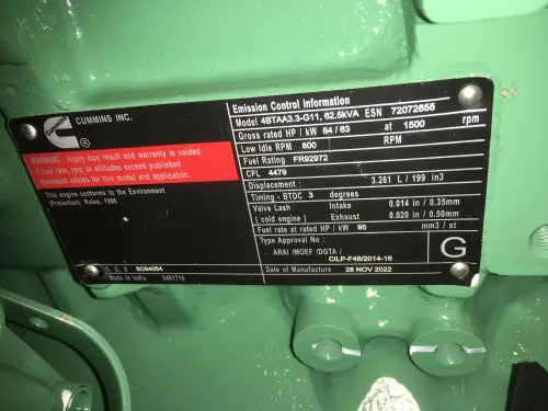 CUMMINS 4BTAA3.3-G11 GENERATOR 50KVA NEU – Vorschaubild 9