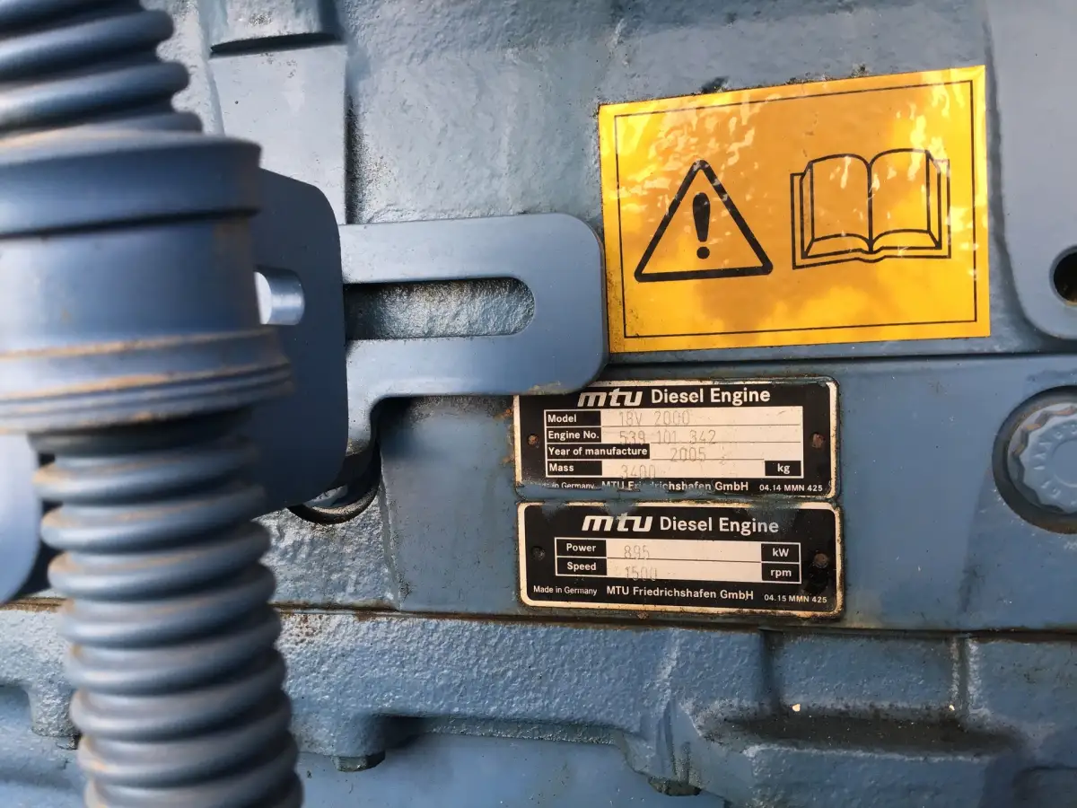 MTU 18V2000 GENERATOR 1025 KVA USED - Picture 6
