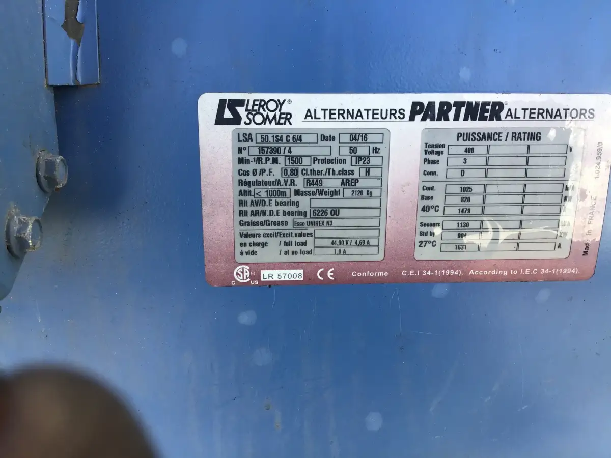 MTU 18V2000 GENERATOR 1025 KVA USED - Picture 7