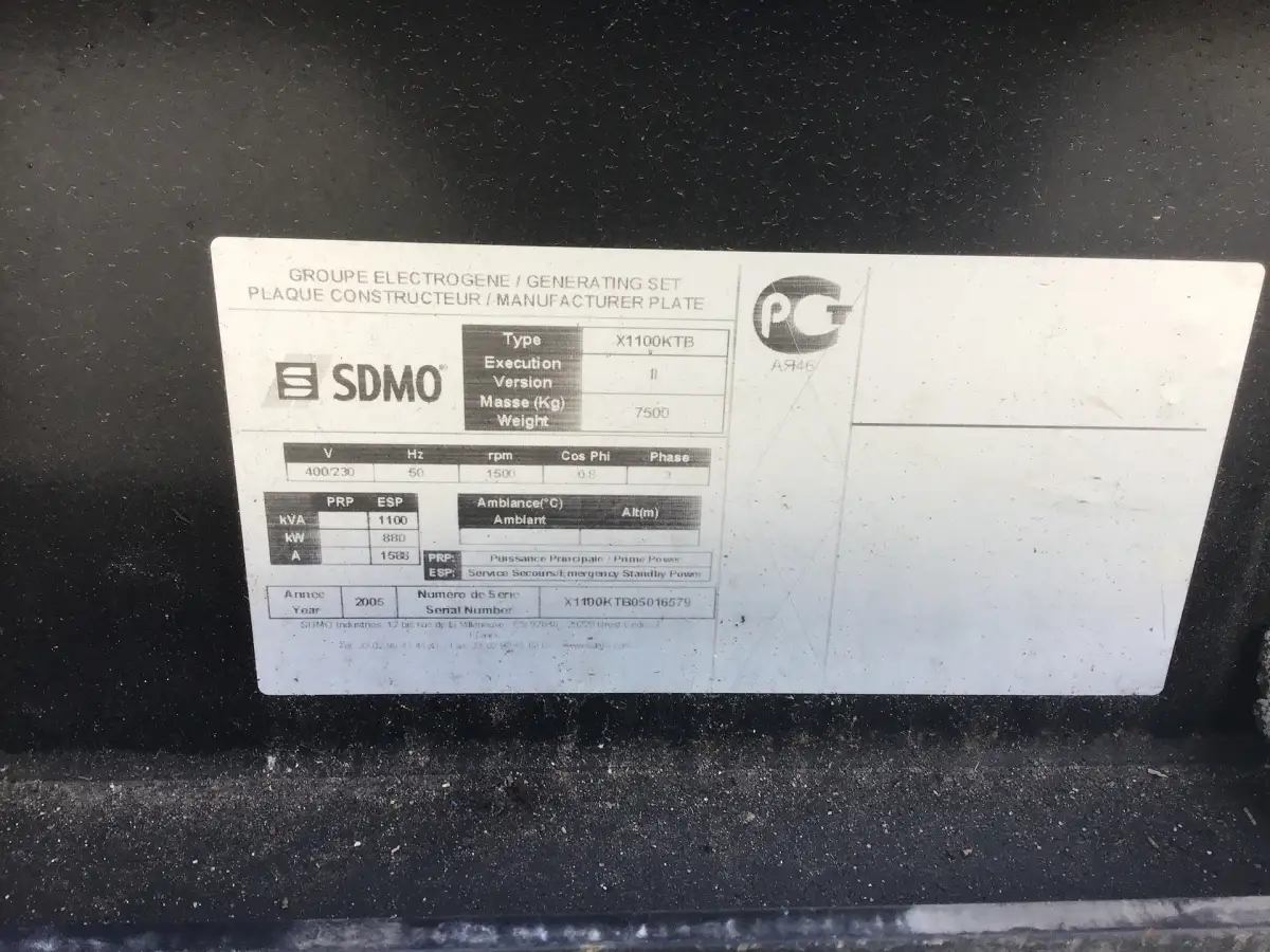 MTU 18V2000 GENERATOR 1025 KVA USED - Picture 5