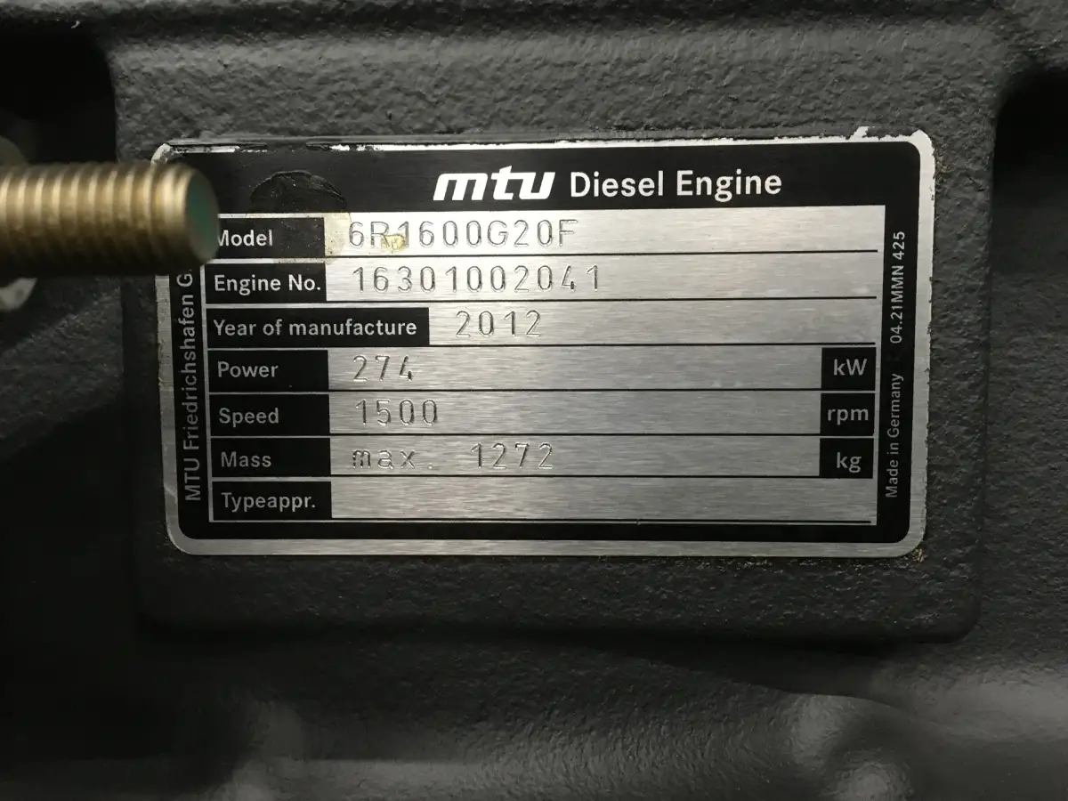 MTU 6R1600 G20F NUEVO - Imagen 6