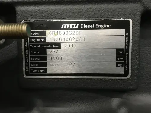 MTU 6R1600 G20F NUEVO - Imagen miniatura 6