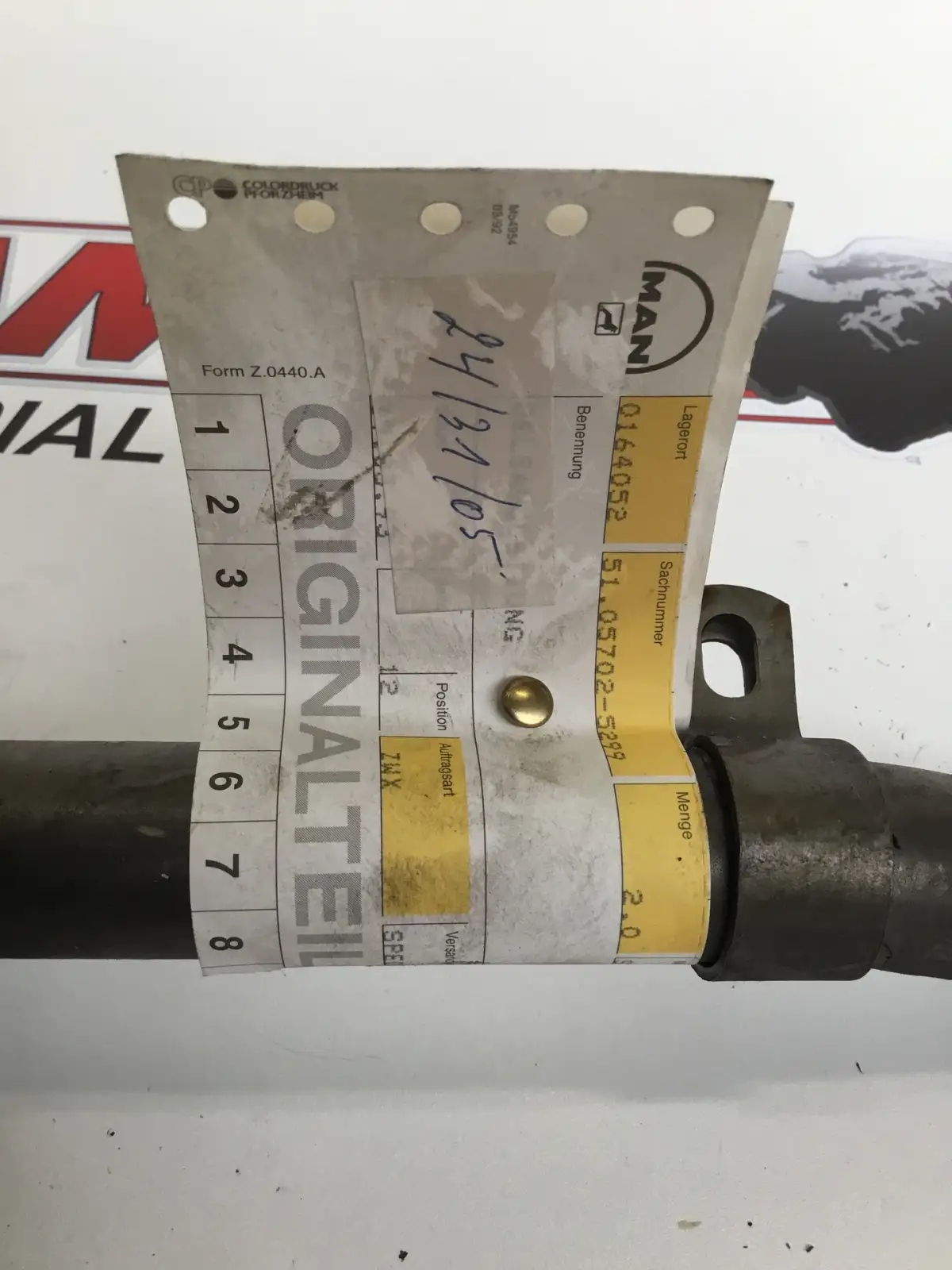 MAN SUCTION TUBE 51057025299 USED - Picture 2