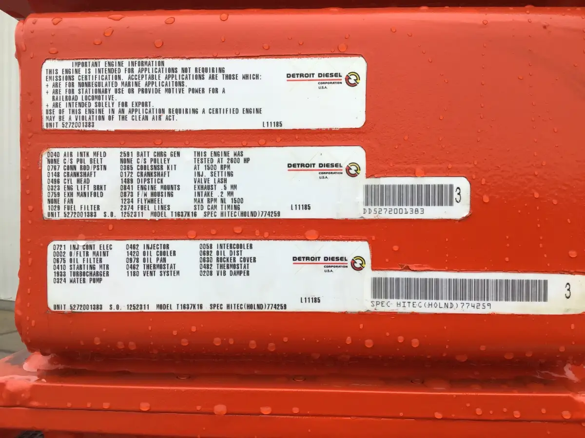 USED MTU 16V4000 POMP 3600M³/HR - Picture 7