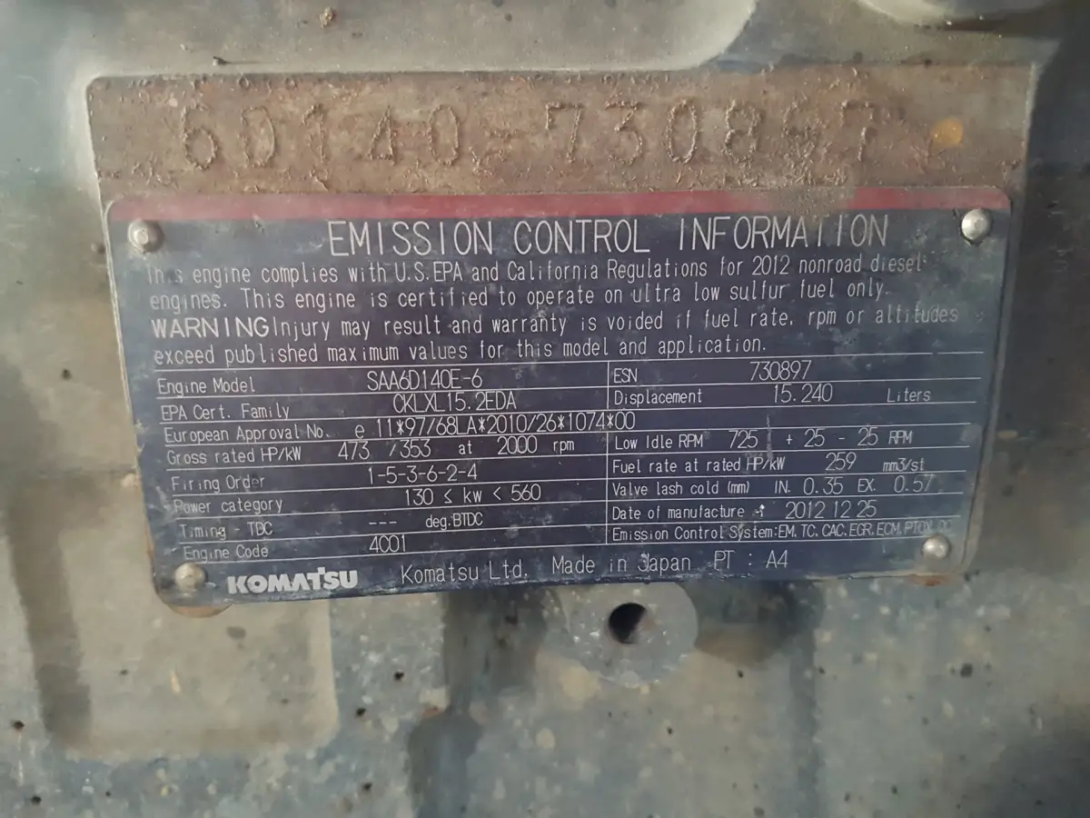 KOMATSU SAA6D140E-6 PIEZAS DEL MOTOR - Imagen 6