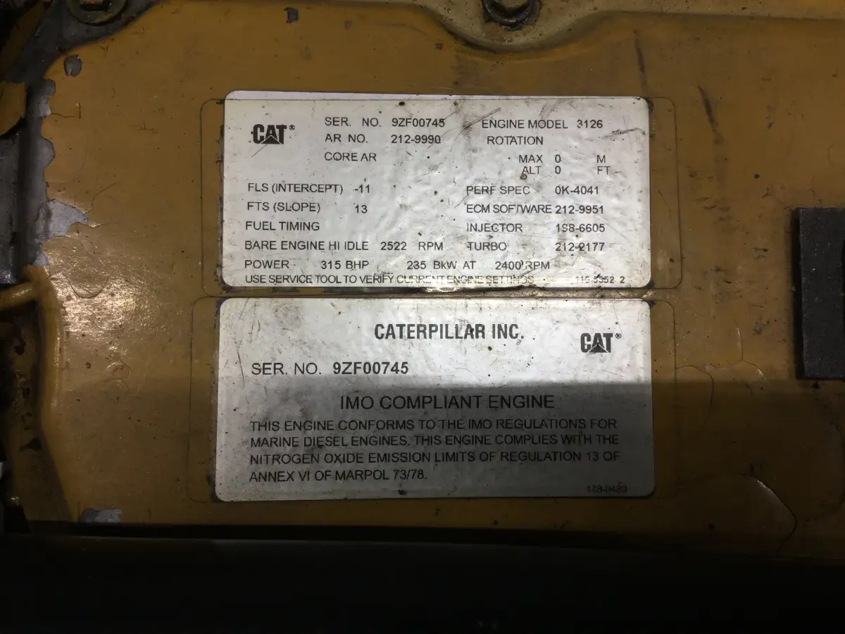 CATERPILLAR 3126B 9ZF-2129990 USED - Picture 6