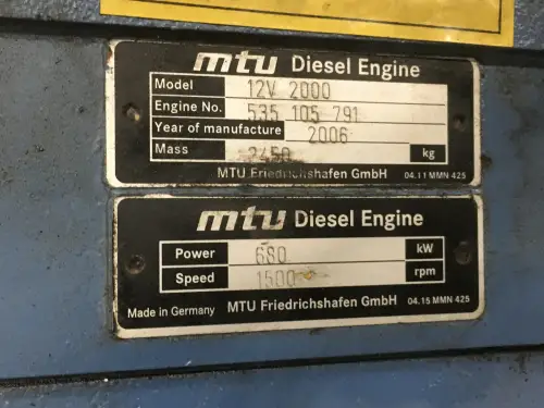 MTU 12V2000 D'OCCASION - Miniature 6