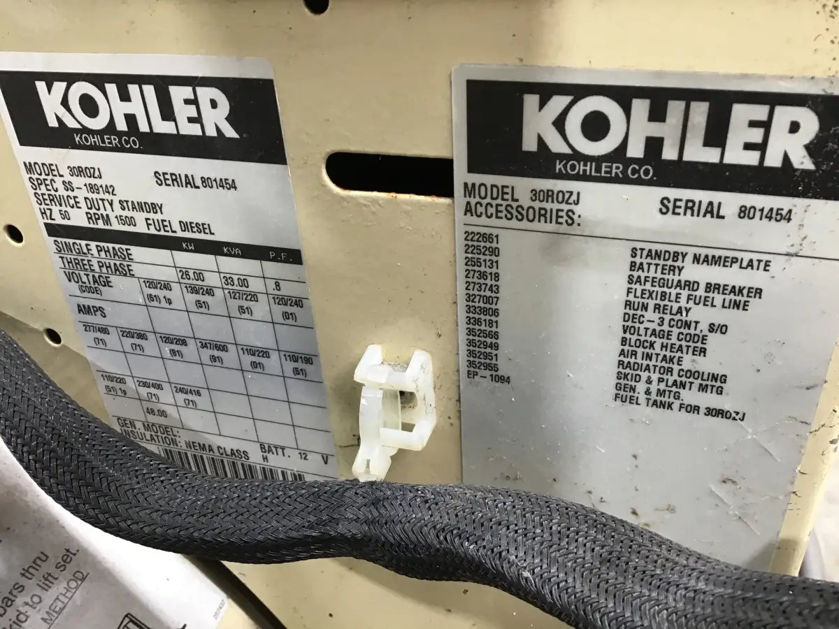 ГЕНЕРАТОР KOHLER 30ROZJ 33KVA Б/У - Фото 8