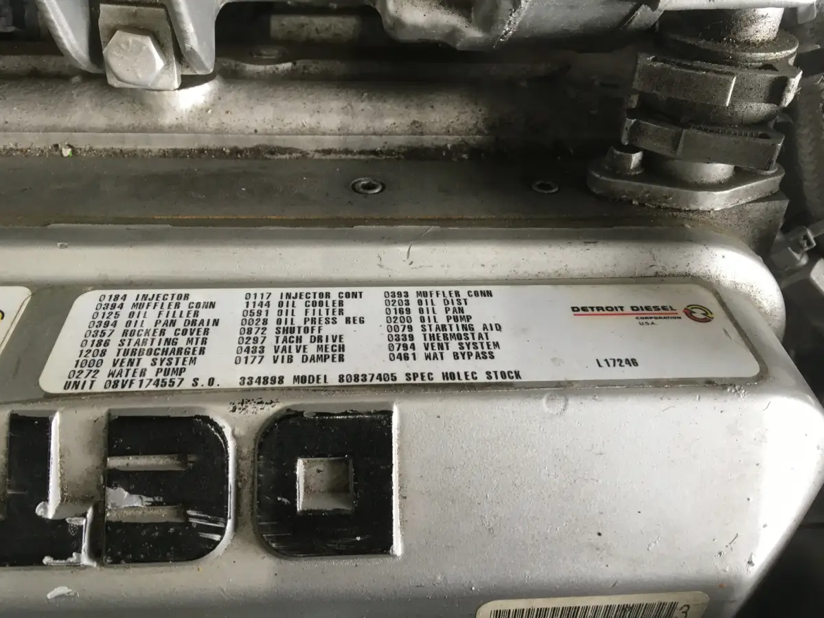 USED DETROIT DIESEL 8V92TA 8083-7405 GENERATOR 320KVA - Picture 7
