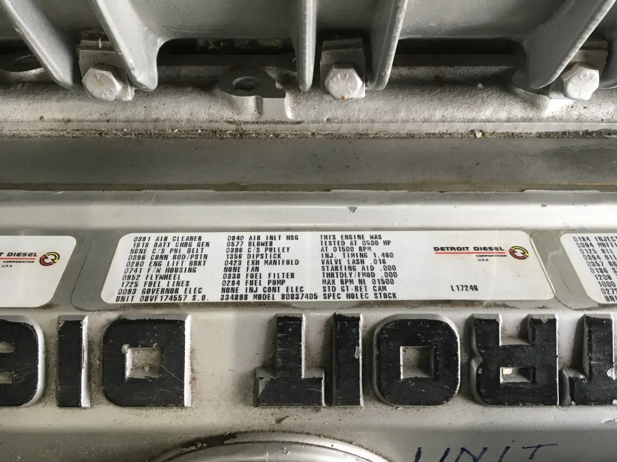 USED DETROIT DIESEL 8V92TA 8083-7405 GENERATOR 320KVA - Picture 9
