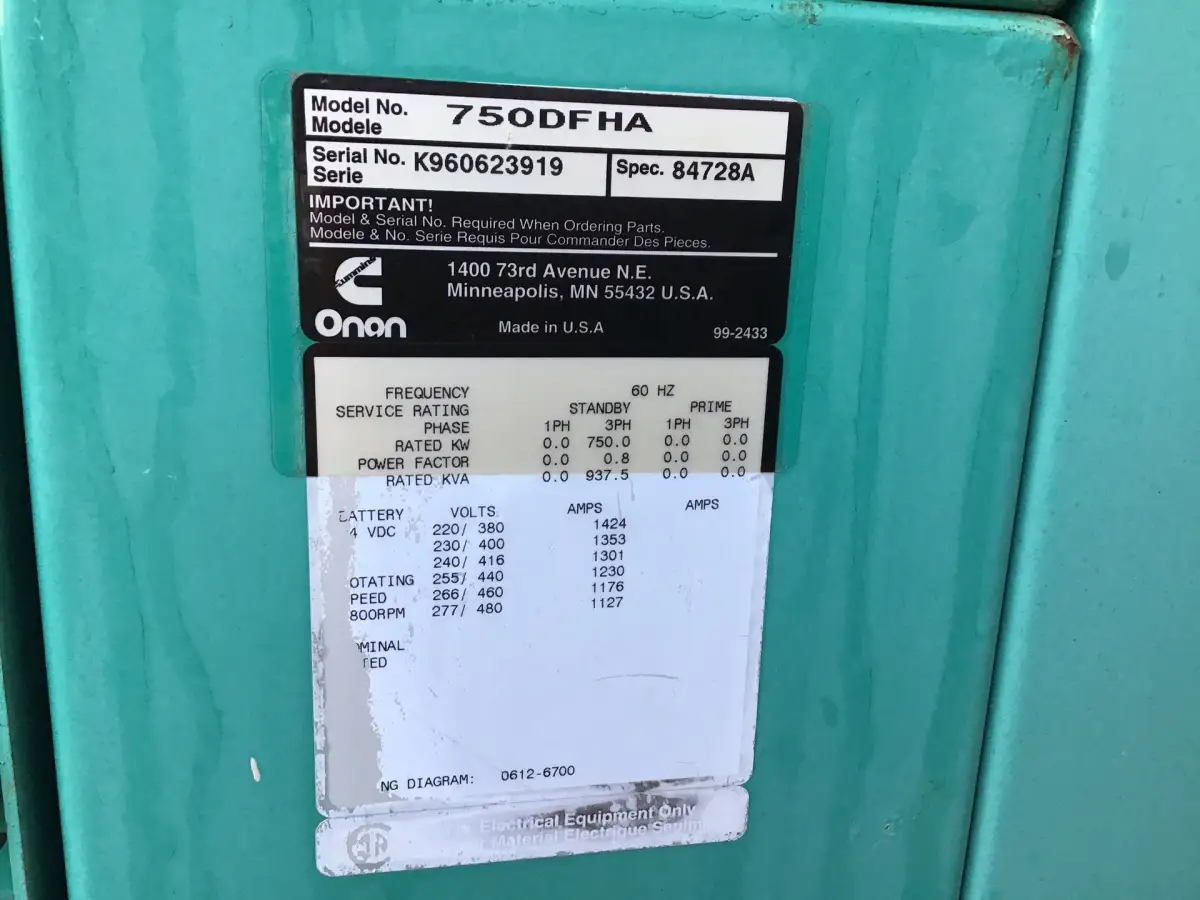 CUMMINS QST30-G2 GENERATOR 937,5KVA USED - Picture 5