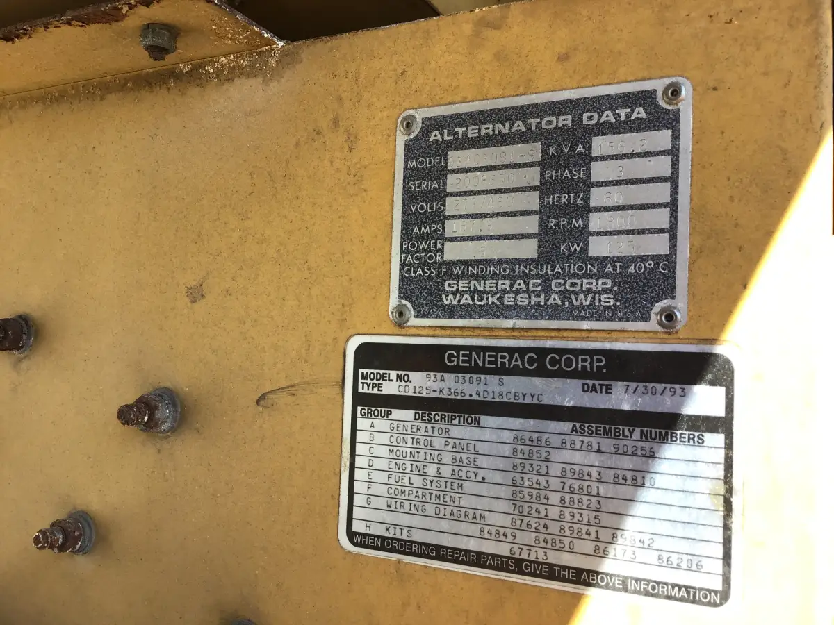 OLYMPIAN GENERAC 156 KVA USED - Picture 6