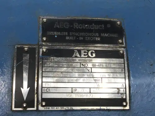 ГЕНЕРАТОР MTU 16V396 1875KVA Б/У - Миниатюра 11