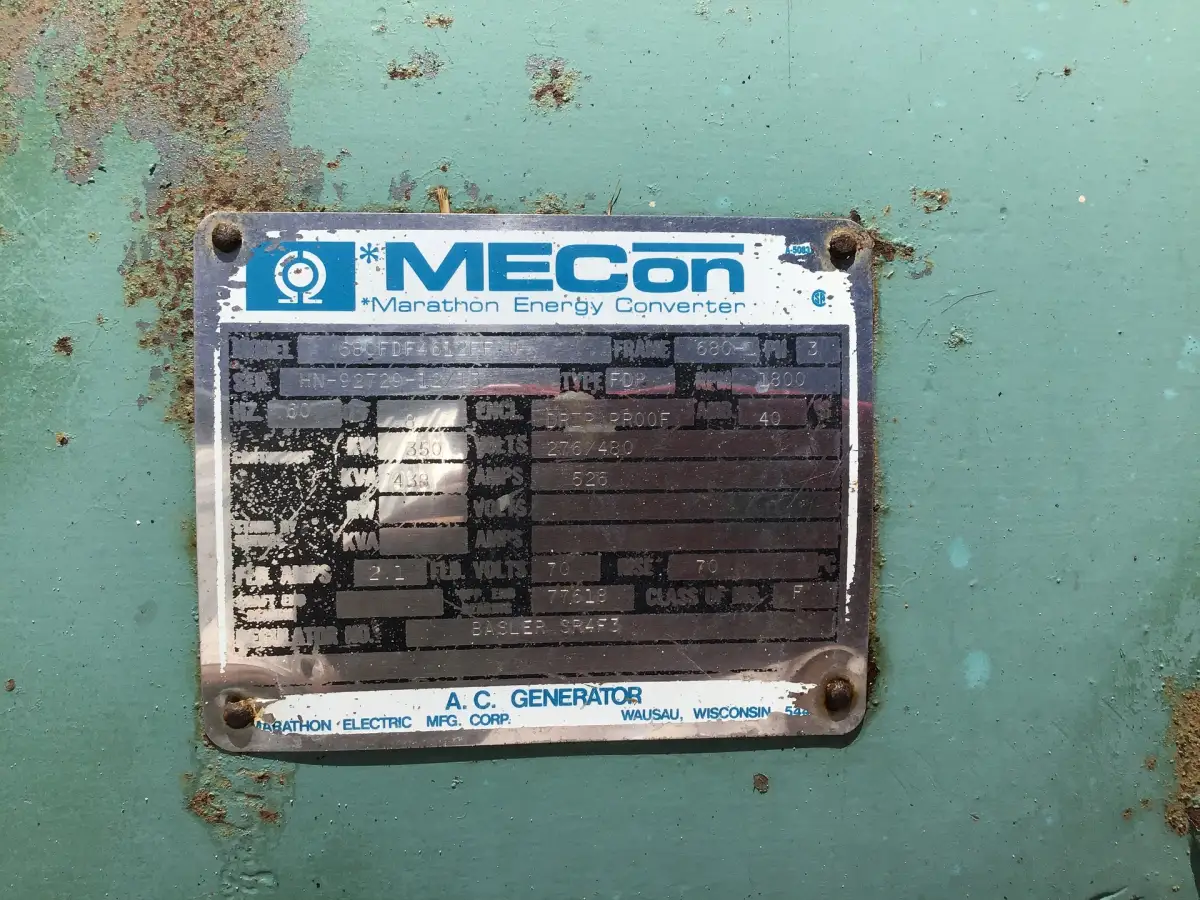 DETROIT DIESEL 12V71 7123-7305 GENERATOR 438KVA USED - Picture 6