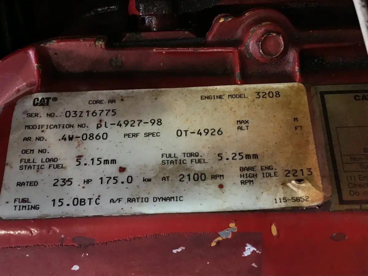 CATERPILLAR 3208 03Z-4W0860 USED - Picture 5