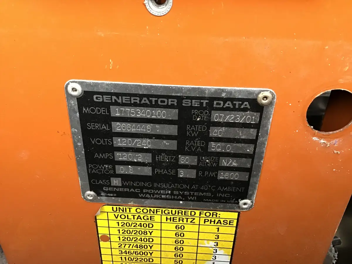 DAEWOO DAEWOO PO34TI GENERATOR 50 KVA USED - Picture 6
