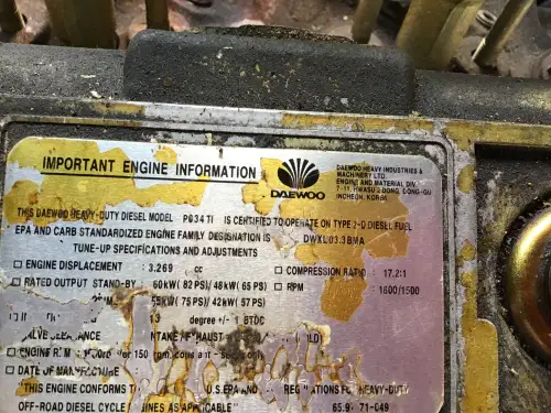 DAEWOO DAEWOO PO34TI GENERATOR 50 KVA USED - Thumb image 5