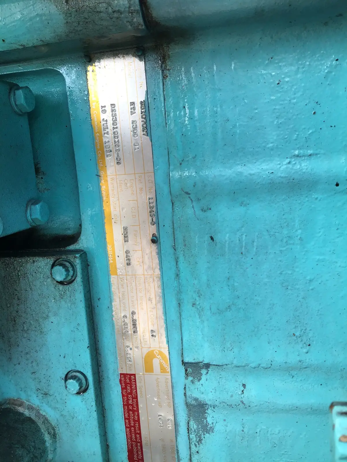 CUMMINS KTA2300G1 GENERATOR 750KVA USED - Picture 5