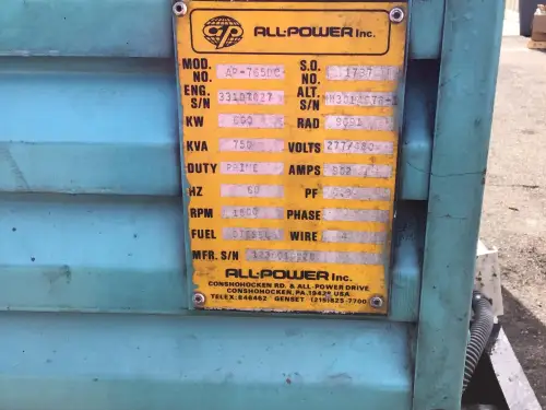 CUMMINS KTA2300G1 GENERATOR 750KVA USED - Thumb image 4