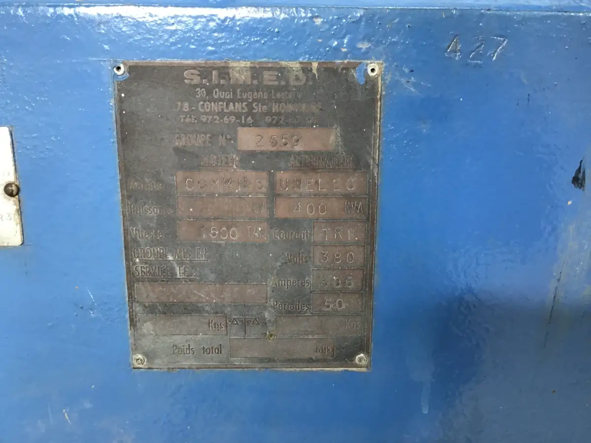 CUMMINS 353K2K202C GENERATOR 400 KVA GEBRAUCHT – Bild 6