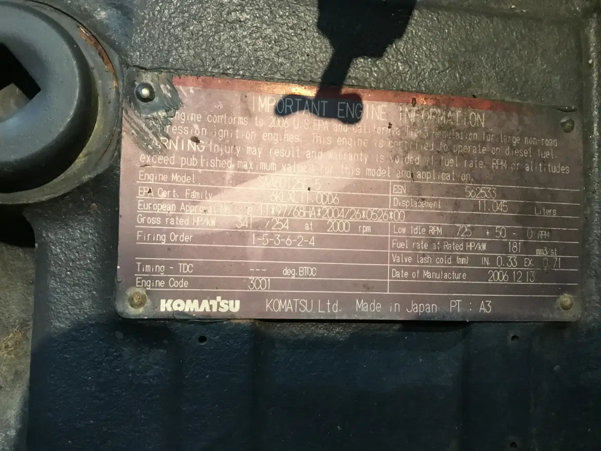 KOMATSU SAA6D125E-5 USADO - Imagen 6