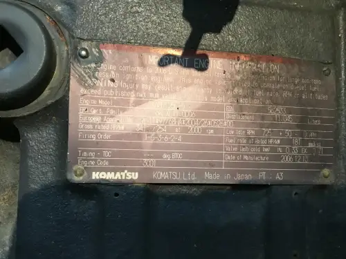 KOMATSU SAA6D125E-5 UTILISÉ - Miniature 6