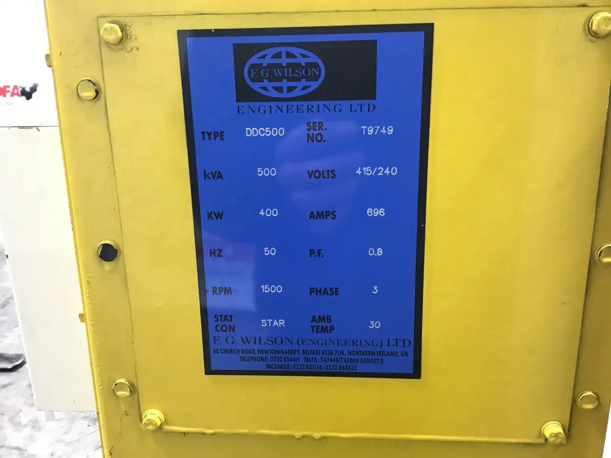 STAMFORD HC544D GENERATOR 500KVA USED - Picture 7