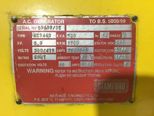 STAMFORD HC544D GENERATOR 500KVA USED - Thumb image 8