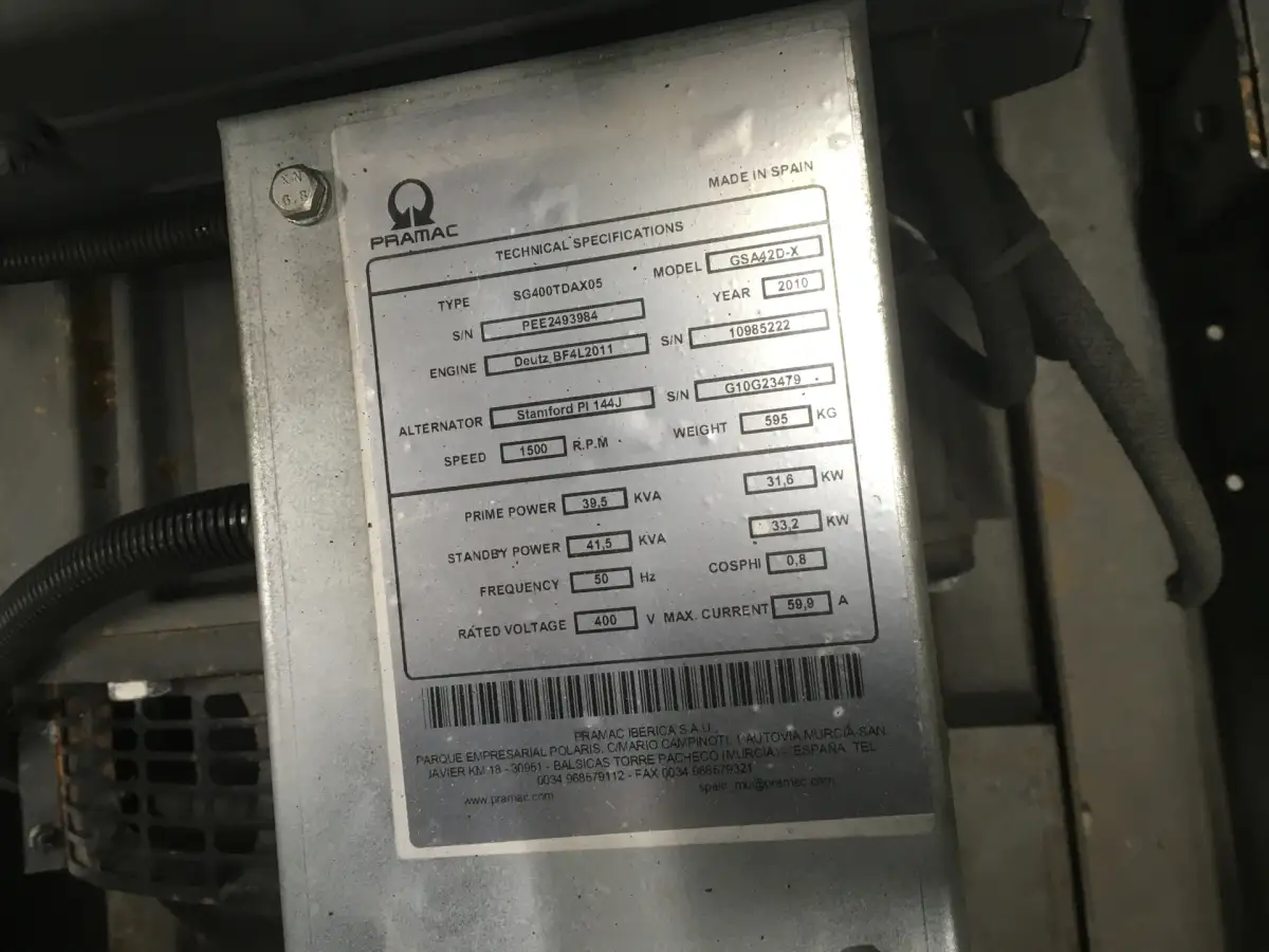 DEUTZ BF4L2011 GENERATOR 40KVA NEW - Picture 7