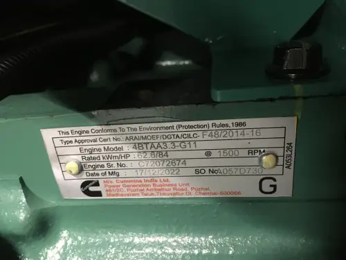 CUMMINS 4BTAA3.3-G11 GENERATEUR 50KVA NEUF - Miniature 7