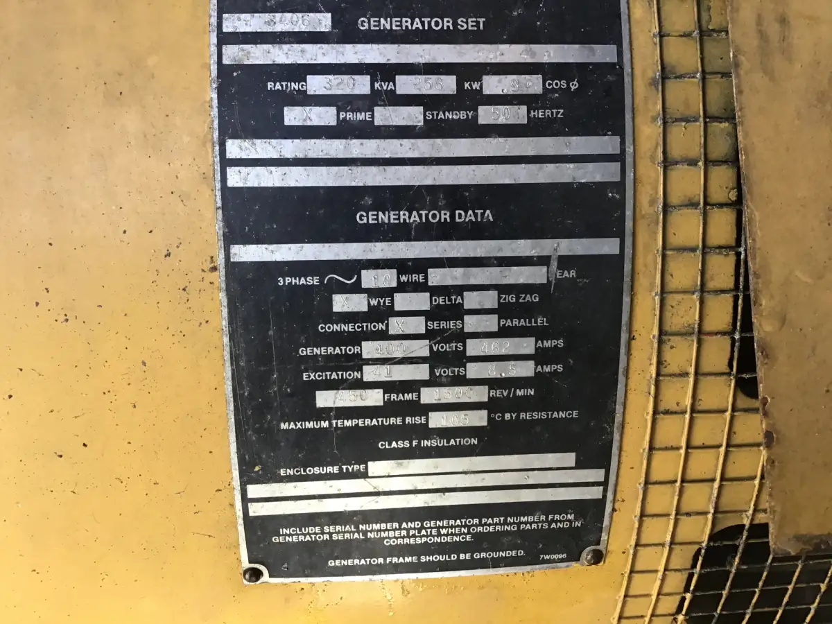 ГЕНЕРАТОР CATERPILLAR 3406B 320 KVA Б/У - Фото 12