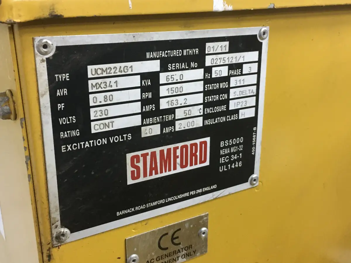 ГЕНЕРАТОР JOHN DEERE 4045TFM50 65KVA Б/У - Фото 6