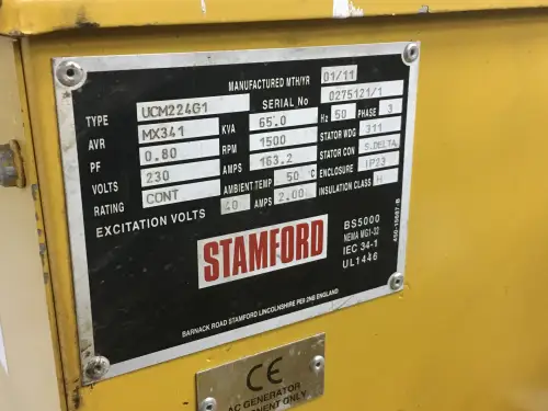 ГЕНЕРАТОР JOHN DEERE 4045TFM50 65KVA Б/У - Миниатюра 6