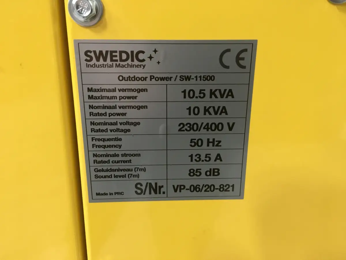 SWEDIC SW-11500 GENERADOR 10KVA NUEVO - Imagen 8
