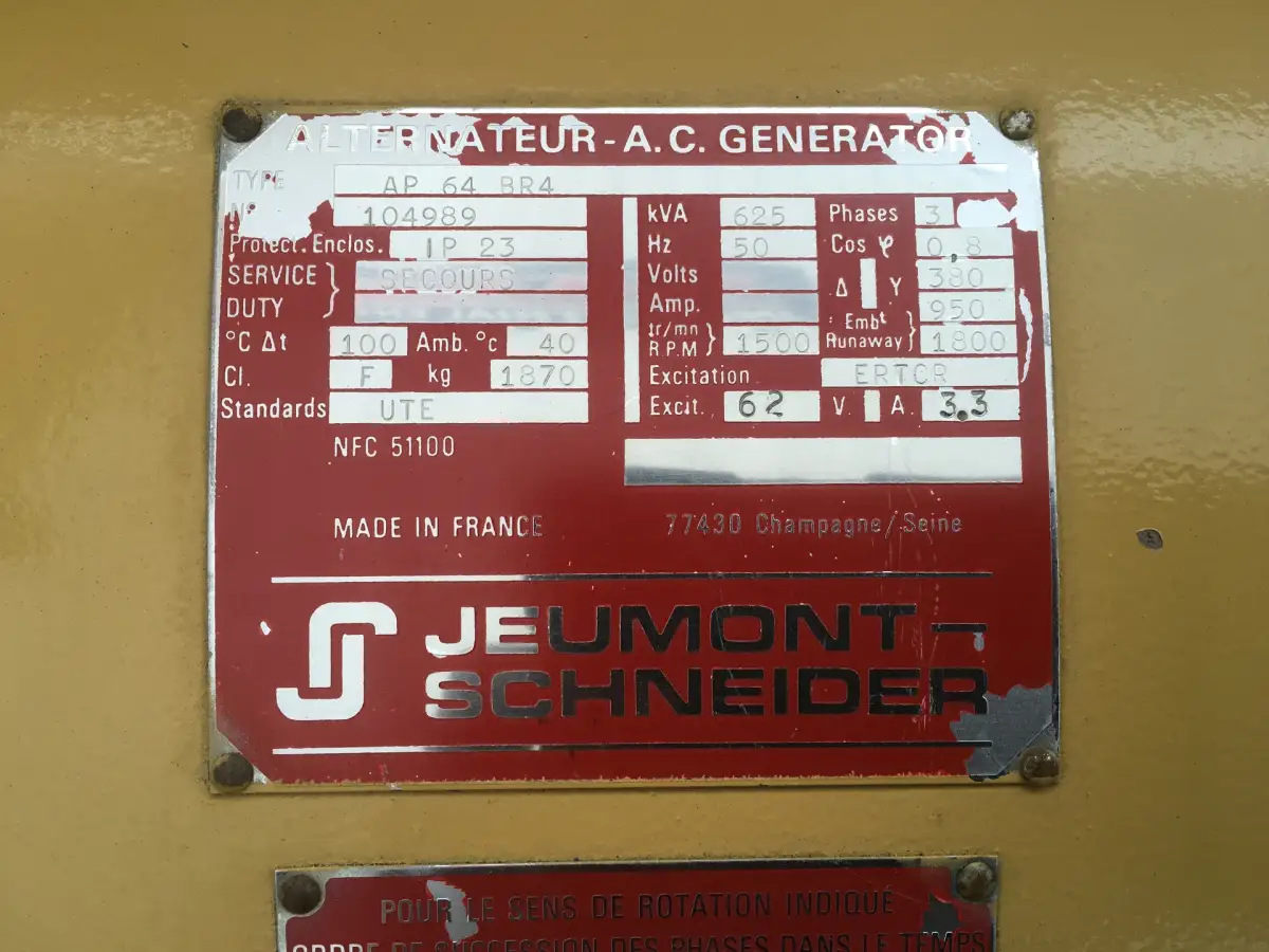 GÉNÉRATEUR CATERPILLAR 3412 PC 38S 625KVA D'OCCASION - Image 7