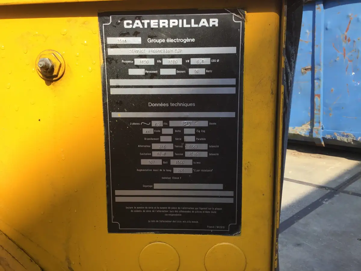 CATERPILLAR 3516 STD GENERATOR 1650 KVA USED - Picture 6
