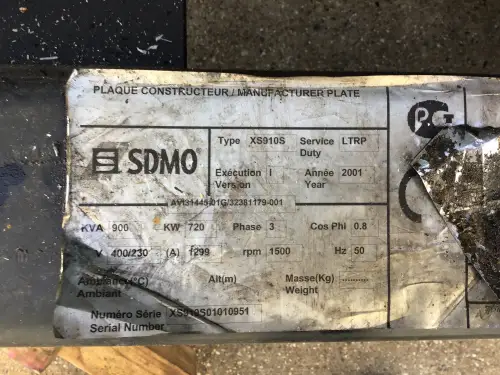 MTU 16V2000 GENERATOR 900KVA USED - Thumb image 5