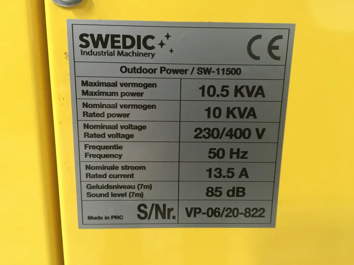 SWEDIC SW-11500 GENERADOR 10KVA NUEVO - Imagen 8