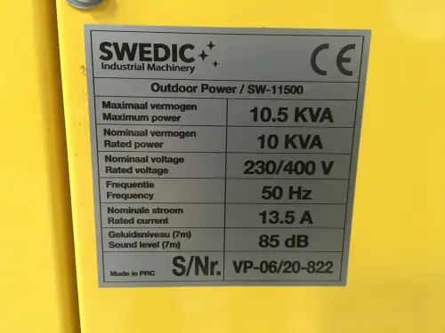 SWEDIC SW-11500 GENERADOR 10KVA NUEVO - Imagen miniatura 8