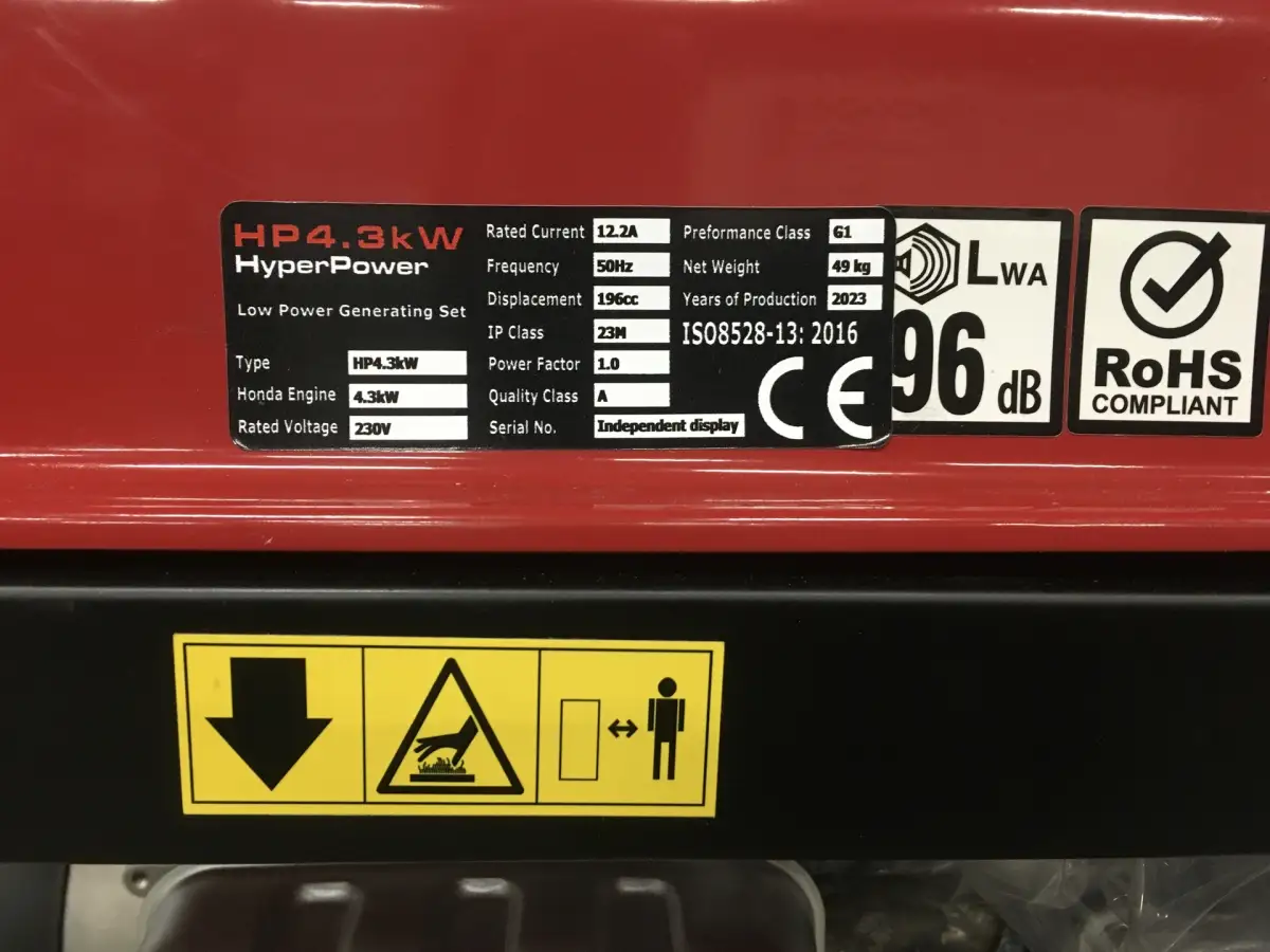 HONDA HP 4.3KW GENERATOR NIEUW - Afbeelding 2