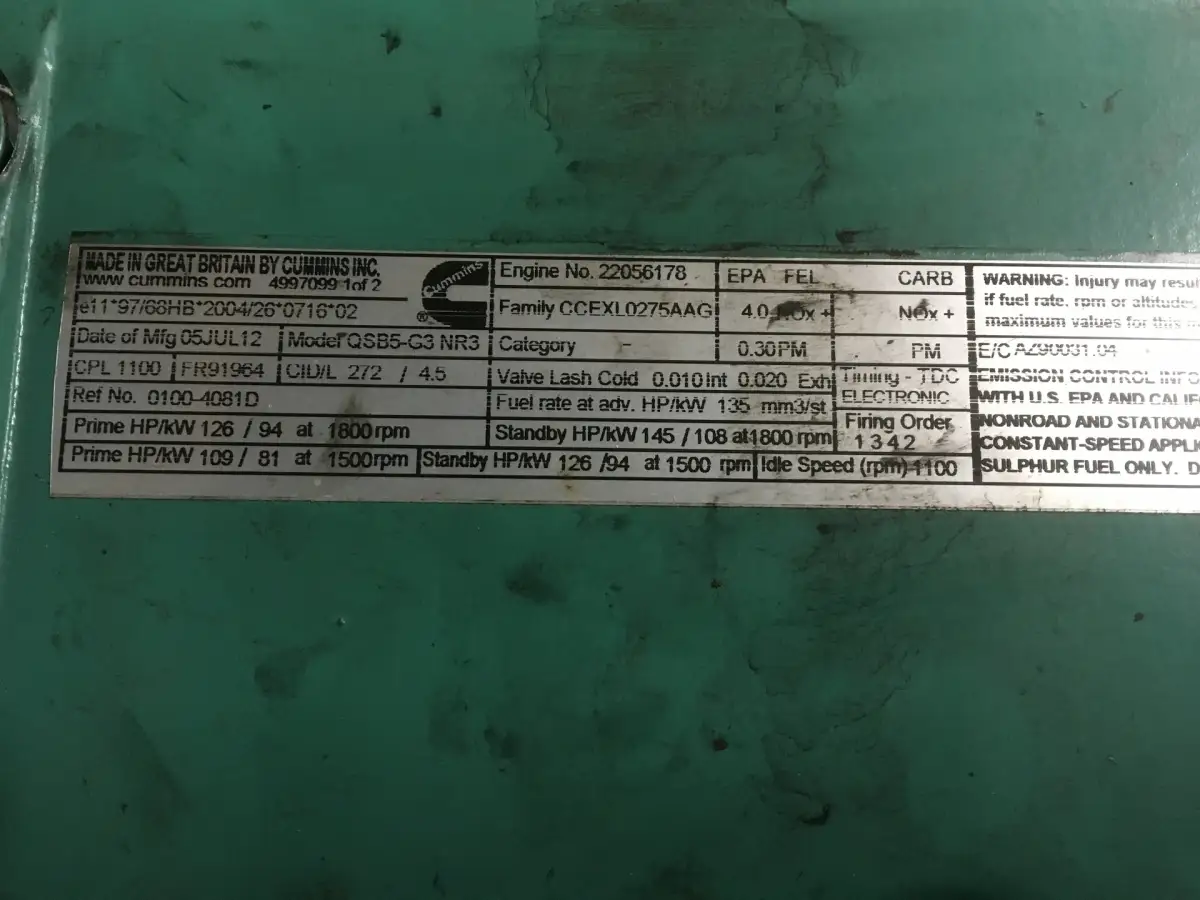CUMMINS QSB4.5 CPL2743 USED - Picture 6