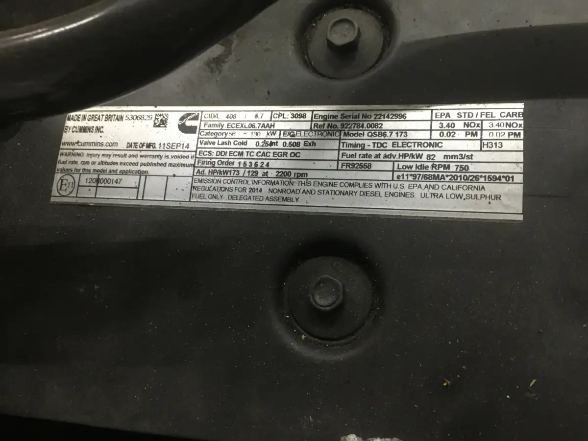 CUMMINS QSB6.7 CPL3098 USED - Picture 6