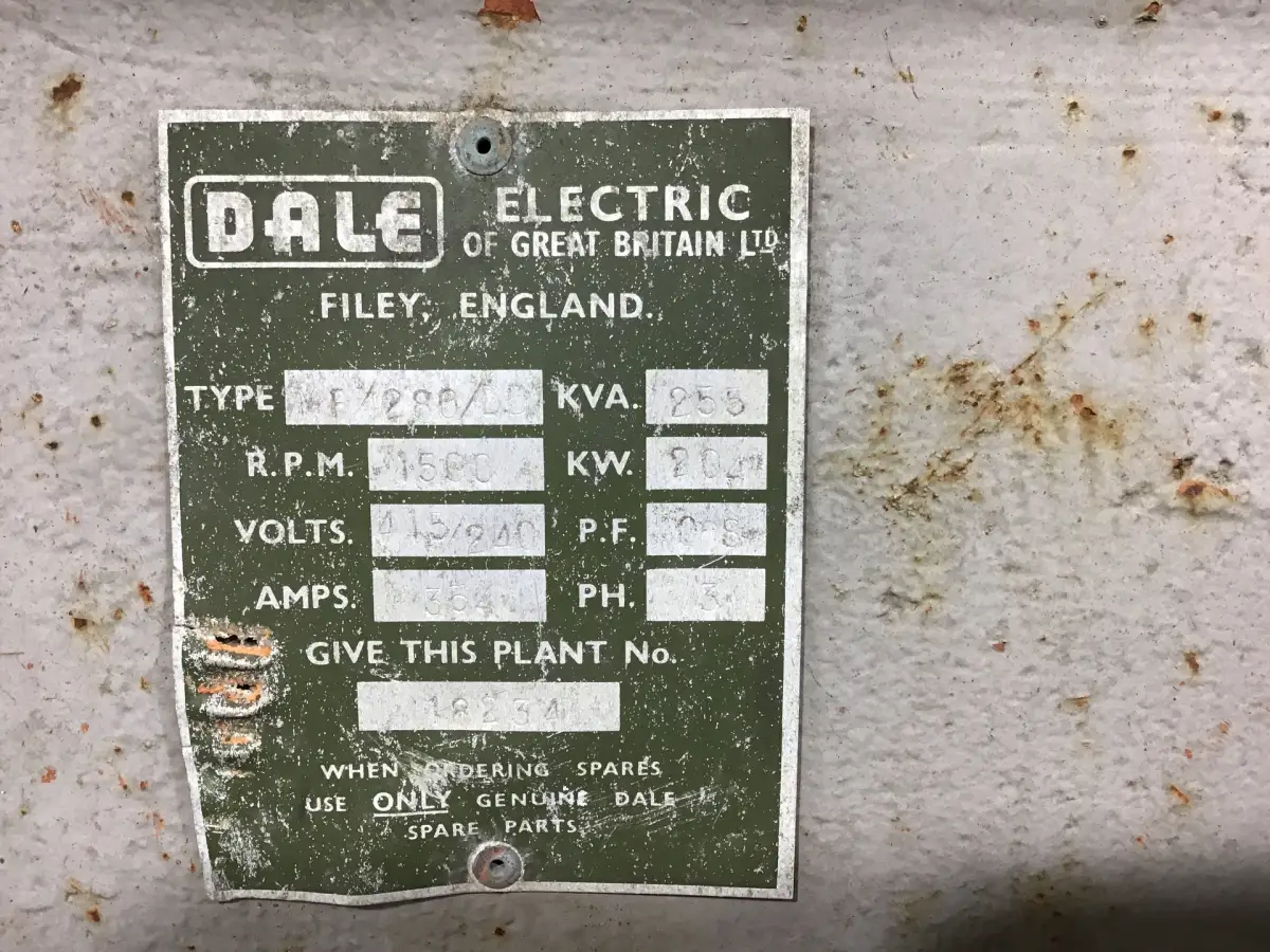 DALE MF/280/DD GENERATOR 255 KVA USED - Picture 6