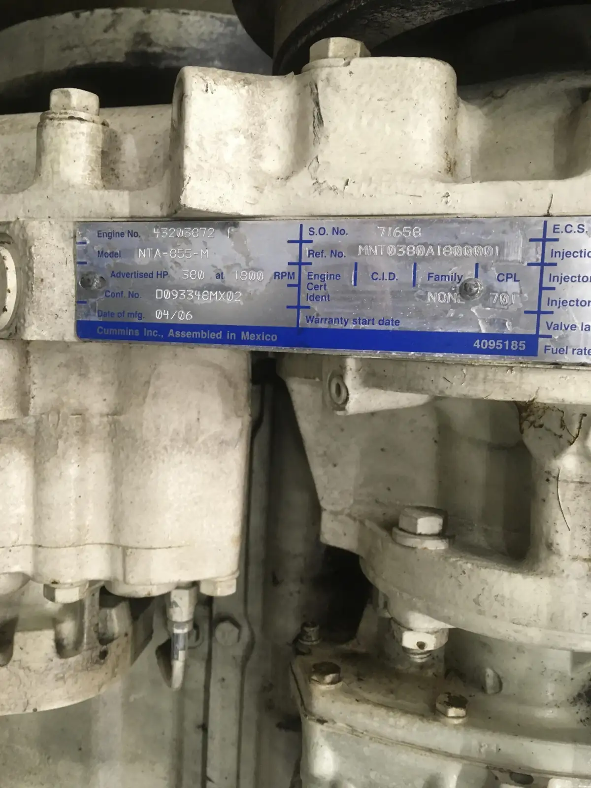 CUMMINS NTA855M CPL0701 D'OCASION - Image 6