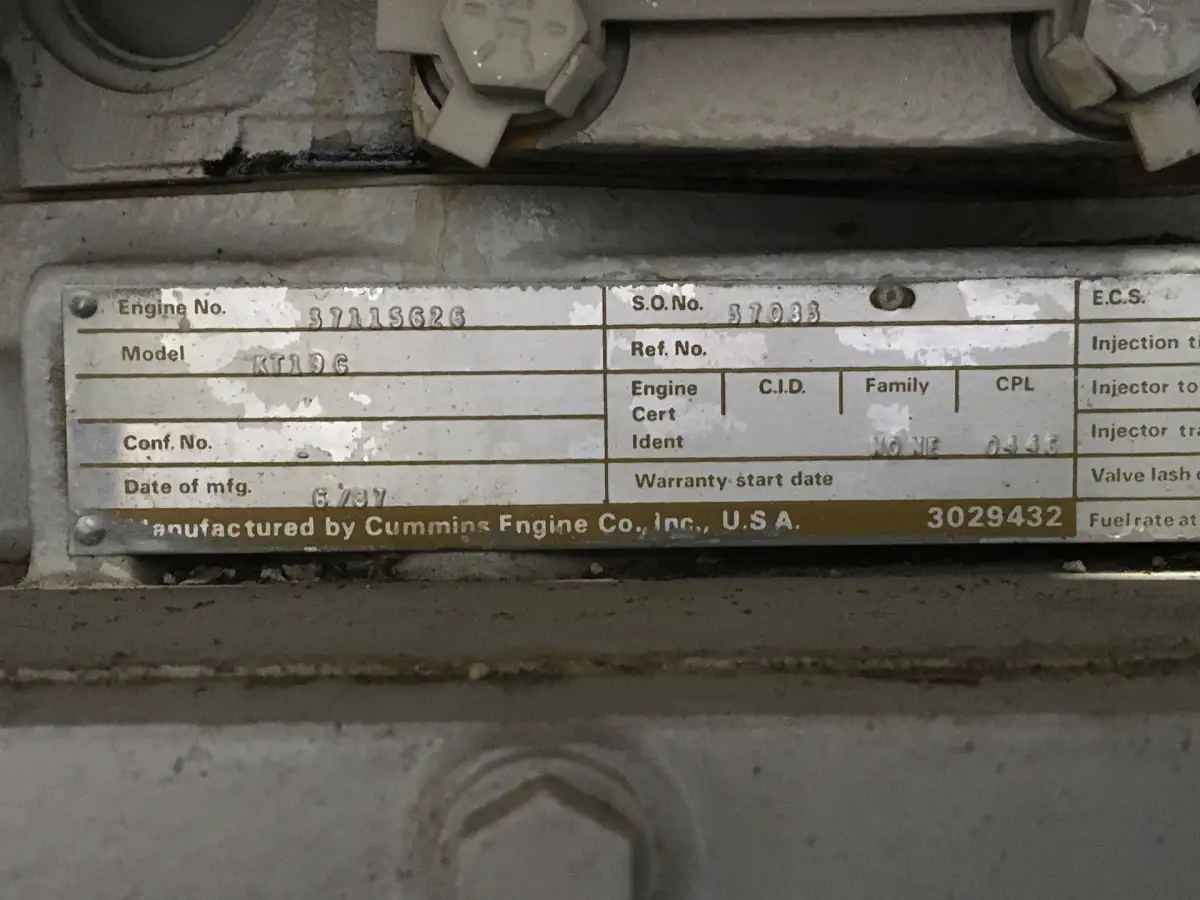 CUMMINS KT19G GENERADOR 275KVA USADO - Imagen 7