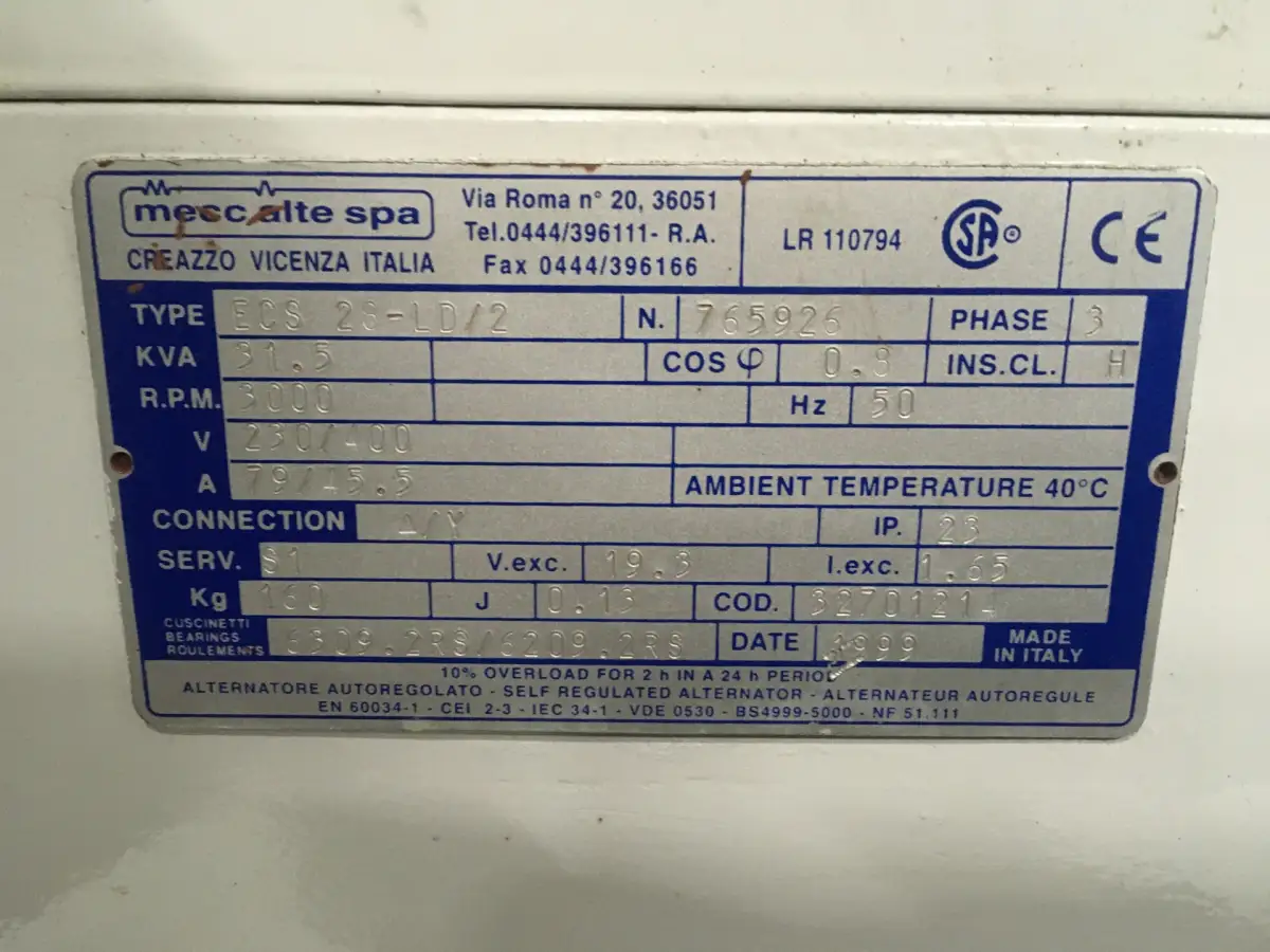 ГЕНЕРАТОР LOMBARDINI LDW 1204 31.5 KVA Б/У - Фото 5