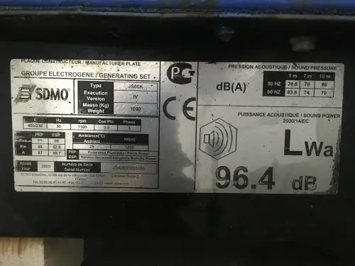 ГЕНЕРАТОР JOHN DEERE 4045TF120 60 KVA Б/У - Миниатюра 8