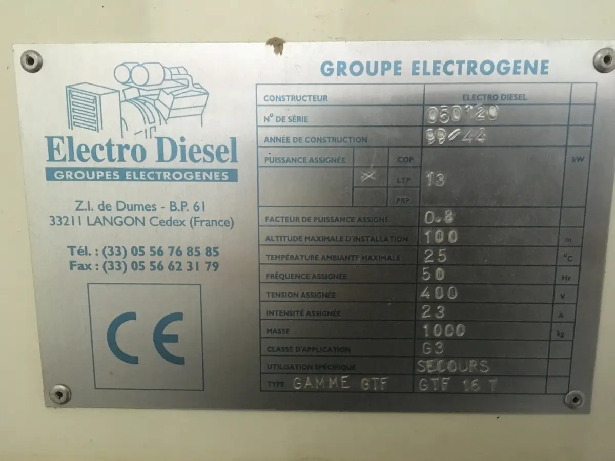 GÉNÉRATEUR LOMBARDINI LDW1204/B2 16 KVA UTILISÉ - Image 5