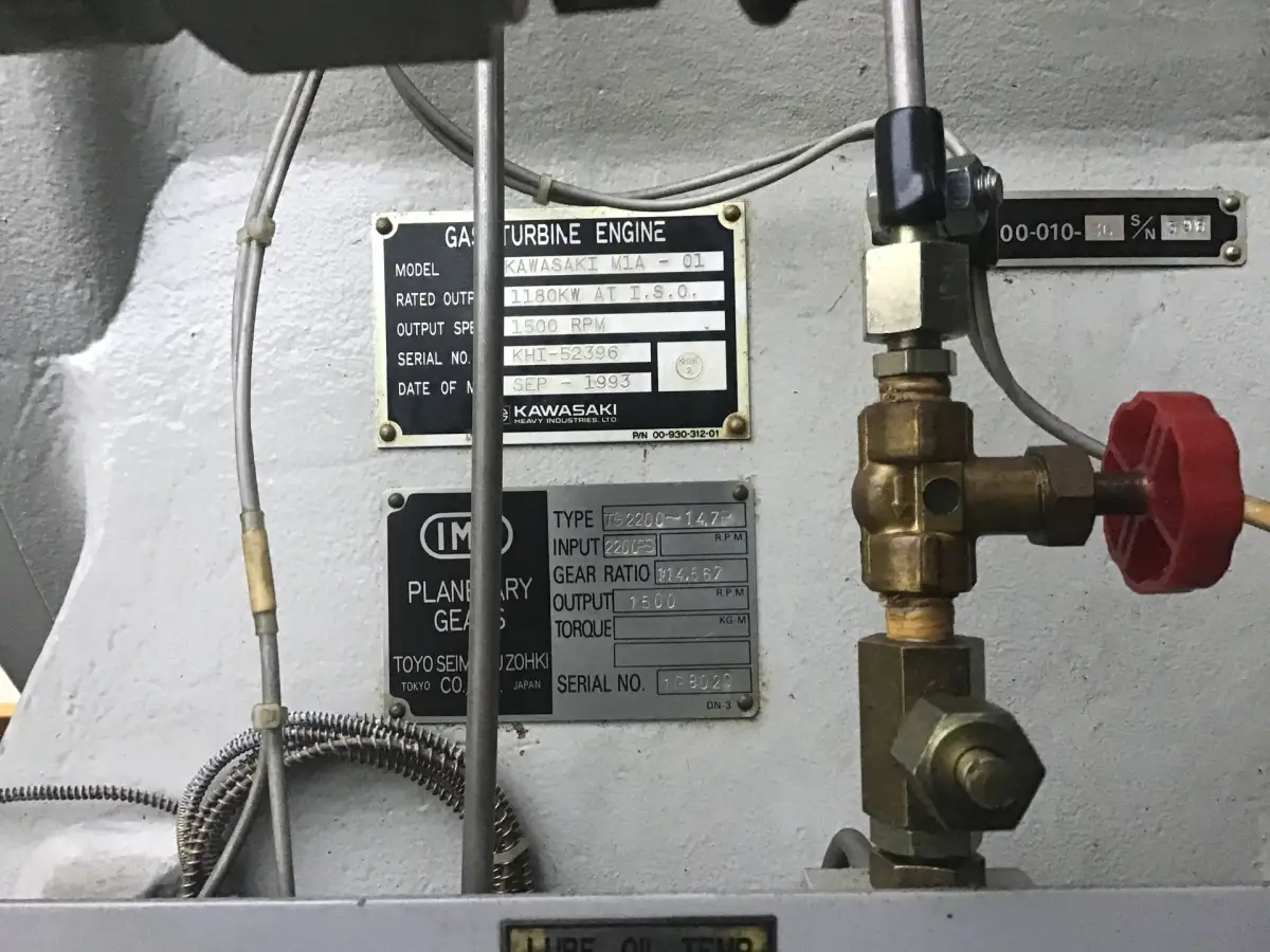 KAWASAKI M1A-01 GENERATOR 1250 KVA GEBRUIKT - Afbeelding 9